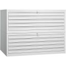 Gürkan Planschrank lichtgrau 10 Schubladen 140,0 x...