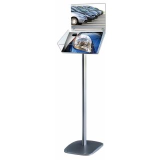 update displays Infoständer Take It Plus silber DIN A4 29,7 x 33,0 x 116,3 cm, 1 St.