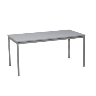 Gürkan Mehrzwecktisch grau rechteckig, Vierkantrohr grau, 160,0 x 80,0 x 75,0 cm