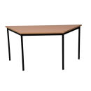 Gürkan Mehrzwecktisch buche Trapezform, Vierkantrohr schwarz, 160,0 x 80,0 x 75,0 cm
