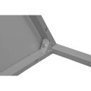 Gürkan Mehrzwecktisch grau Trapezform, Vierkantrohr...