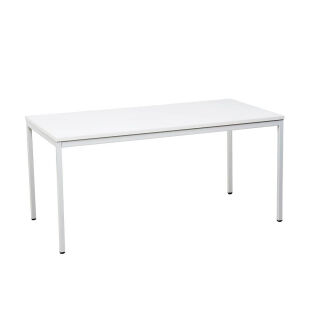 Gürkan Mehrzwecktisch weiß rechteckig, Vierkantrohr weiß, 200,0 x 80,0 x 75,0 cm