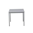 Gürkan Mehrzwecktisch grau quadratisch, Vierkantrohr grau, 80,0 x 80,0 x 75,0 cm