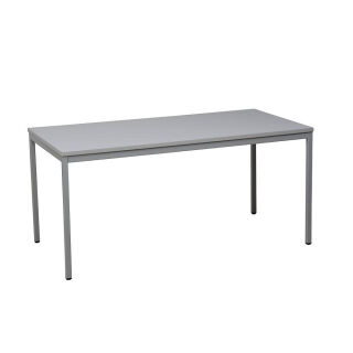 Gürkan Mehrzwecktisch grau rechteckig, Vierkantrohr grau, 180,0 x 80,0 x 75,0 cm