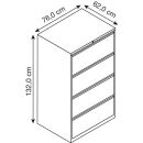 Gürkan Hängeregistraturschrank schwarz 4...