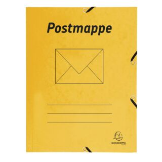 Sammelmappe Postmappe - A4, 425 g/qm, Gummizug, 3 Klappen, gelb, 1 St.