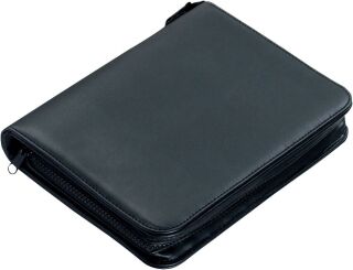 Ringbuchmappe Luino - A5, 25 x 17,5 x 4 cm, 4 Ringe, Kunstleder, schwarz, 1 St.