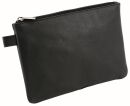 Mehrwegbeutel - 23 x 16 cm, Echt Leder, schwarz, 1 St.