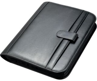 Ringbuchmappe RICCIONE - A4, 28 x 35,5 x 4 cm, 4 Ringe, Kunstleder, schwarz, 1 St.
