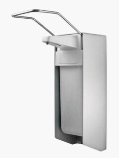 Desinfektionsmittel- & Seifen-Spender mit Armhebel - 500 ml, grau, Aluminium, 1 St.