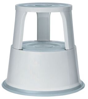 Rollhocker Metall lichtgrau, 1 St.