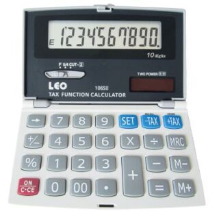 Taschenrechner 106S II - Solar-/Batteriebetrieb, 10stellig, LC-Display klappbar, silber/grau, 1 St.