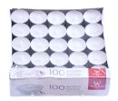 Teelicht  - weiß, 100 Stück, Metallhülle,...