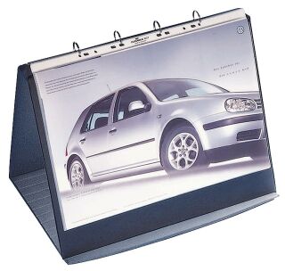 Tischflipchart DURASTAR®, mit 10 PP-Hüllen, A3 quer, 360 x 320 x 450 mm, basalt, 1 St.