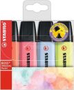Textmarker - BOSS ORIGINAL Pastel - 4er Pack - Korallrot,...