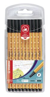 Fineliner point 88® Etui - 10er Pack - schwarz, 1 St.