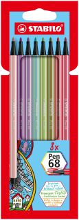 Premium-Filzstift - Pen 68 - 8er Pack - mit 8 verschiedenen Farben, 1 St.