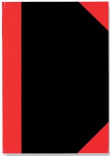Kladde - A6, kariert, Hardcover, schwarz/rot, 192 Seiten, 1 St.