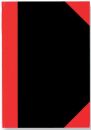 Kladde - A6, kariert, Hardcover, schwarz/rot, 192 Seiten,...