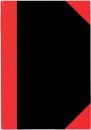 Kladde - A4, kariert, Hardcover, schwarz/rot, 192 Seiten,...