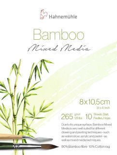 Mixed Media Block Bamboo - 8x10,5 cm, 265 g/qm, 10 Blatt, 1 St.