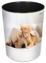 Papierkorb Hund und Katze - 13 L, Ø 30cm rund, 1 St.