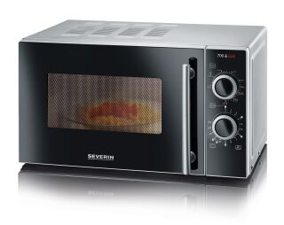 Mikrowelle - 700 W, 20 Liter, silber/schwarz, 1 St.