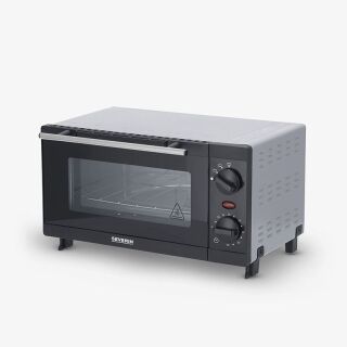 Backofen Mini - 9 l, 800 Watt, schwarz-silber, 1 St.