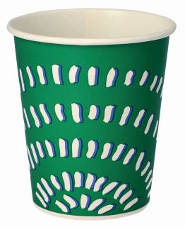 Einweg Trinkbecher für Kaltgetränke - 0,2 l, grün, Pappe, 1 St.