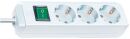 Steckdosenleise Eco-Line - 3-fach, 3m, weiß,...