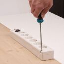 Steckdosenleise Bremounta - 6-fach, 3m, weiß, mit...