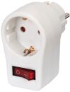 Adapter-Schutzkontaktsteckdose - mit Schalter und...