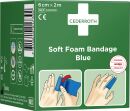 Pflaster Soft Foam Bandage - 2 m, blau, selbsthaftend, 1 St.