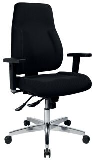 Bürodrehstuhl P91 - schwarz, mit Armlehnen, Sicherheitsdoppelrollen für alle Böden, 1 St.