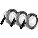 Prägeband Starter-Set - 9 mm x 3 m, glänzend schwarz, 3 Stück, 1 St.