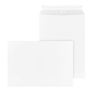 Versandtasche - C5, weiß, ohne Fenster, haftklebend, 100 g/qm, 500 Stück, 1 St.