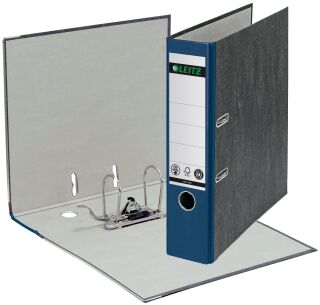 1080 Ordner Pappe A4 Wolkenmarmor, 80 mm, blau, 1 St.