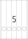 5130 Ordneretiketten A4 weiß 38x297 mm Papier matt blickdicht 125 St., 1 St.