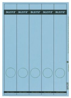 1688 PC-beschriftbare Rückenschilder - Papier, lang/schmal, 125 Stück, blau, 1 St.