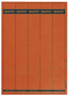 1688 PC-beschriftbare Rückenschilder - Papier, lang/schmal, 125 Stück, rot, 1 St.