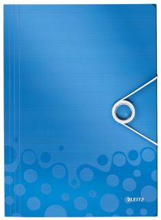 4599 Eckspannermappe WOW - A4, PP, blau metallic, 1 St.