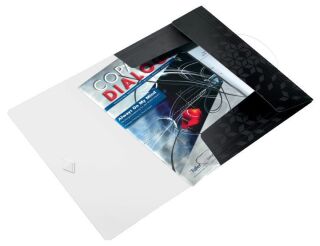 4599 Eckspannermappe WOW - A4, PP, schwarz metallic, 1 St.
