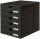 Schubladenbox SYSTEMBOX - A4/C4, 5 geschlossene Schubladen, schwarz, 1 St.