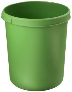 Papierkorb KLASSIK - 30 Liter, rund, 2 Griffmulden, extra stabil, grün, 1 St.
