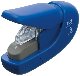Heftgerät klammerlos - bis 5 Blatt, blau, 1 St.