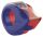 Handabroller Mini - 10 m : 19 mm, rot-blau, 1 St.