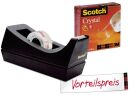 Tischabroller Sparset C38 - inkl.  1 Rolle Crystal Clear Klebefilm 600, schwarz, 1 St.