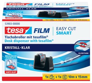 Tischabroller Easy Cut® Smart ecoLogo® - inkl. 1 Rolle Klebefilm kristall-klar, 1 St.