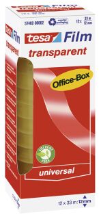 Klebefilm Office Box - transparent, 12 mm x 33 m, 12 Rollen, 1 St.