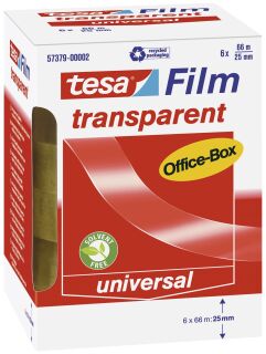 Klebefilm Office Box - transparent, 25 mm x 66 m, 6 Rollen, 1 St.